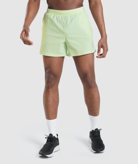 Men's Gymshark Speed Evolve 5" Shorts Light Green | NZ 0ECXKN